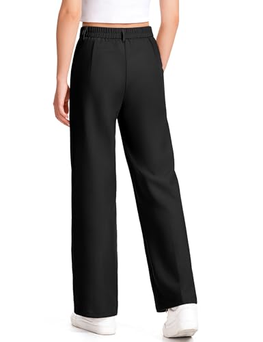 Image of Girls Dress Pants Wide Leg Uniform Pants for Girls Preppy Clothes Size 7-14 Years