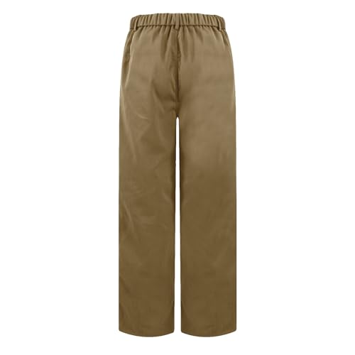 Straight Leg Pants Women Casual Elastic High Waisted Trousers with Pockets Y2k Vintage Baggy Comfy Lounge Pants4