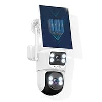WEILAILIFE 防犯カメラ2台 Amazon.co.jp: 【ソーラーパネル給電・双方向通話・二つ監視画面