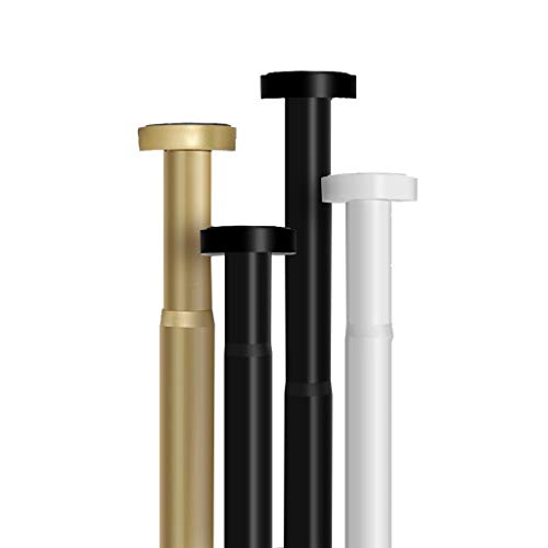 Tringle à rideau de douche télescopique dorée extensible en acier inoxydable - 2