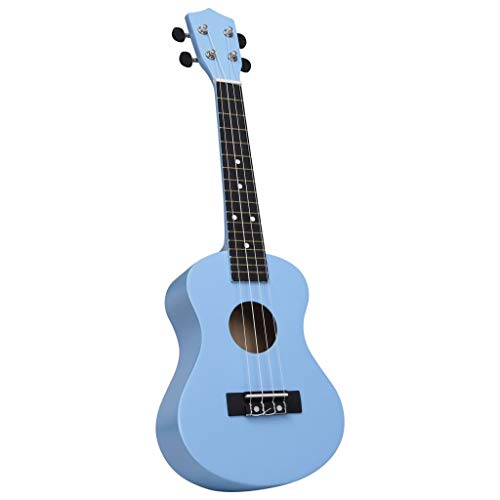 Bulufree Ukulele Sopran Anfänger Kit mit Tasche, Musikwaage, 2 Picks, 23"Ukulele für Kinder, Baby Blue Cover