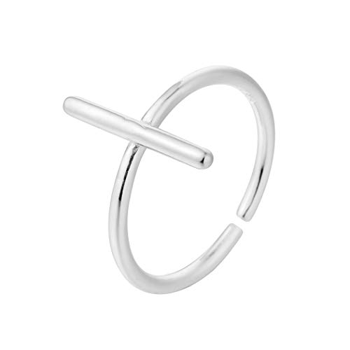 Preisvergleich Produktbild Chandler Ring mit seitlichem Kreuz, 925er Sterlingsilber, größenverstellbar