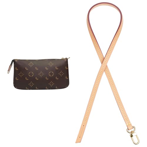 Image of Genuine Vachetta Leather Strap Replacement Handbag Shoulder Purse Strap for Speedy Bags(APRICOT-Width:0.39in,Length:23.6in,Single Buckle)