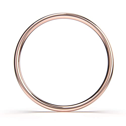 Melanie Golden Jewelry 1mm Thin Smooth Stacking Skinny Ring in