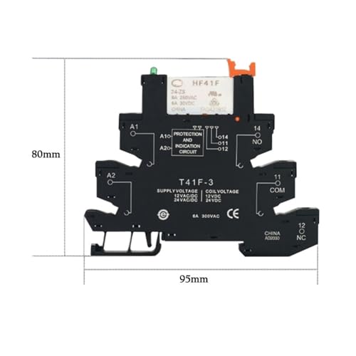 Relé pequeño T41F-2 DC12V para solucionar fallos por vibración y falta de espacio en paneles 4