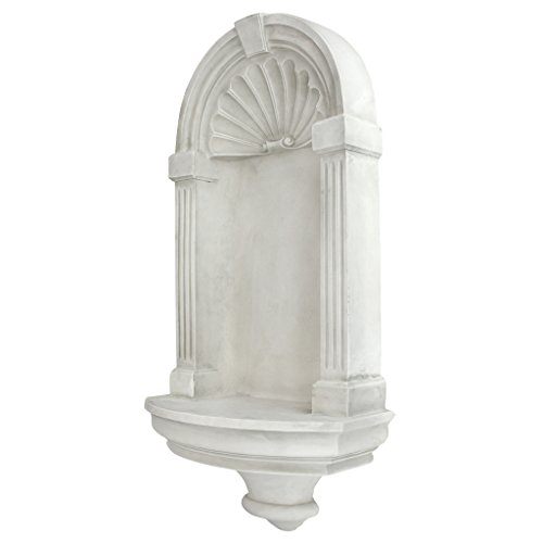 Design Toscano Classical European Style Wall Niche Display Shelf, Large, 30 Inches Tall, Cast Stone Resin, Antique Stone