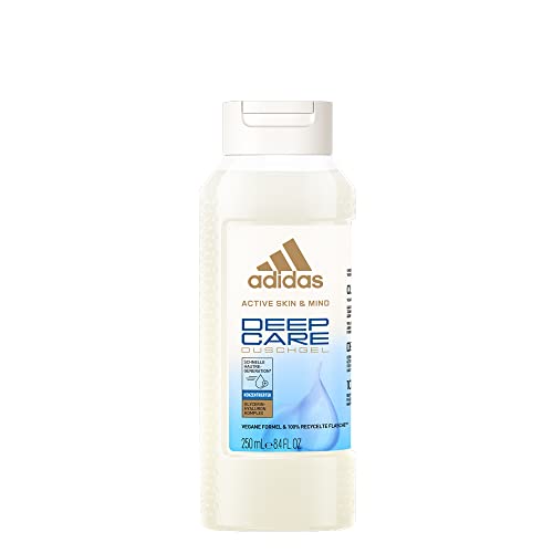 Adidas - Active Skin & Mind - Gel Douche Deep Care Mixte - Formule Clean & Vegan et Flacon recyclé - 250 ML