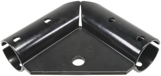 Plum Fittings 1 5/8" x 1 5/8" Black Chain Link Fence Top Gate Corner | Pressed Steel Top Gate Corner | Top Gate Elbow | Pack of 4