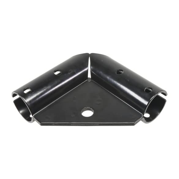 Plum Fittings 1 5/8" x 1 5/8" Black Chain Link Fence Top Gate Corner | Pressed Steel Top Gate Corner | Top Gate Elbow | Pack of 4