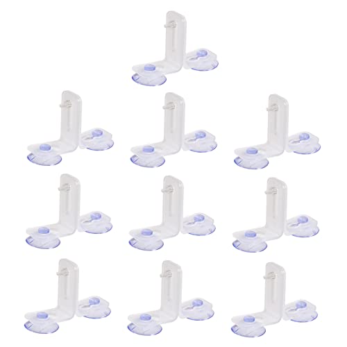 ROMISBABA 10個 水槽分離プレートクランプ パイプ タンクのふた 水族館の水槽の仕切り スポンジ 皿 縁なし 水族館プレートキャンプ 水槽の仕切りクリップ アクリル Transparent