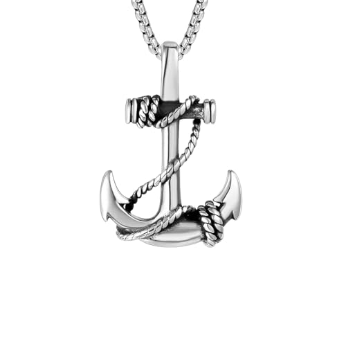 Collier homme chaine punk epaisse qui ne ternit pas ancre vintage