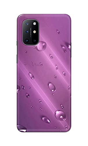 Image of PRINTFIDAA Water Bubbles in Lilac Background Printed Designer Hard Back Case Cover for OnePlus 8T -(TI) MVN1005