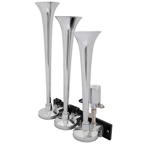 ANPART 0.5 Gal Horn Air Tank Air Horn Kit Triple Trumpets Air Horn 150DB Air Compressor 150PSI Car Horn Tank Air Horn Train Horn Train/Truck Horn Full Systems