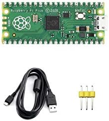 Ingcool Raspberry Pi Pico Microcontroller Board with Pre-soldered Header Low-Cost, High-Performance,Based on RP2040 Chip, Dual-core Arm Cortex M0+ Processor,Flexible Clock Running up to 133 MHz