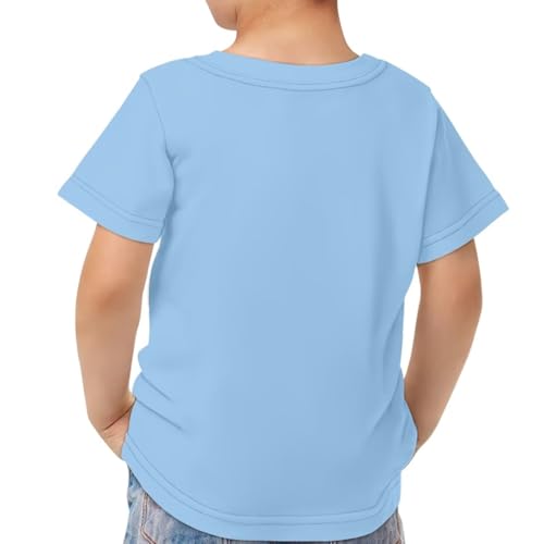 Summer Short Sleeve T-Shirt for Unisex Kids 2-16 Years Round Neck Comfortable and Breathable4