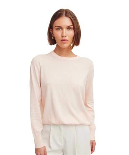 NAADAM Soft Cotton Cashmere Crewneck,Peach,Small