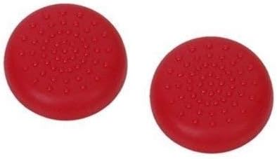 for PS4, PS3, Switch Pro, Xbox one, Xbox 360, Wii U, PS2 Controller Analog Stick Thumbsticks Joystick Cap Controller Cap Rubber Cover Silicone Thumb Grip Cap Joystick Thumbstick (2PCS Red)