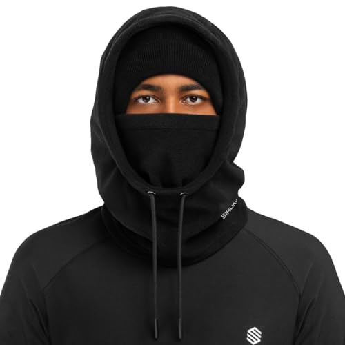 SIROKO Pasamontañas para la Nieve esquí y Nieve Hail Black Negro