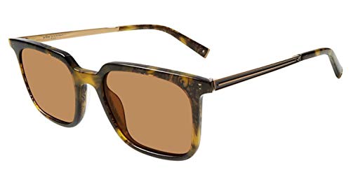 John Varvatos Men's V521 Square Sunglasses, Olive Tortoise, 52/19/150 + 1