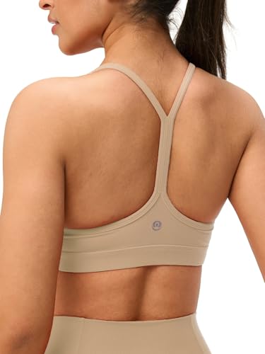 Womens Y Back Padded Sports Bra for Low Impact