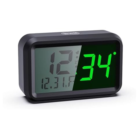 Timegyro Battery Powered Alarm Clock with Display Cover