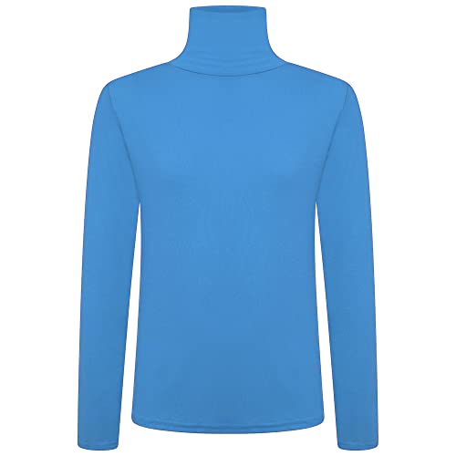 Image of Loxdonz Girls Long Sleeve Turtleneck Tee Shirt Kids Casual High Neck Tops T-Shirts | Youth Size 3-14