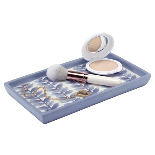 Avanti Linens - Vanity Tray, Resin Countertop Accessories, Guest Bathroom Essentials (Monterey Collection, Blue)