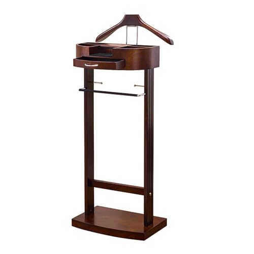 Présentoir à vêtements multifonctionnel en bois et valet de sol pour boutique