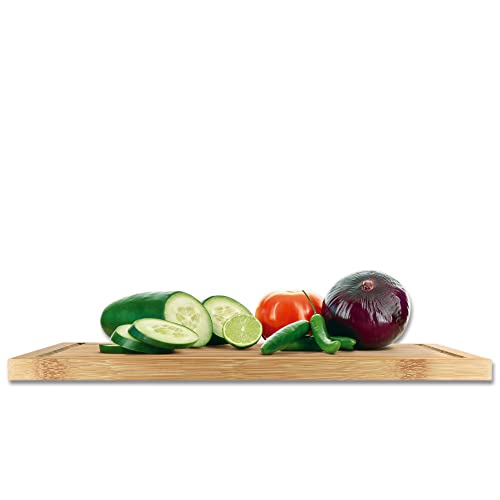 Tabla de cortar de bambú con ranura para jugos miniatura 5
