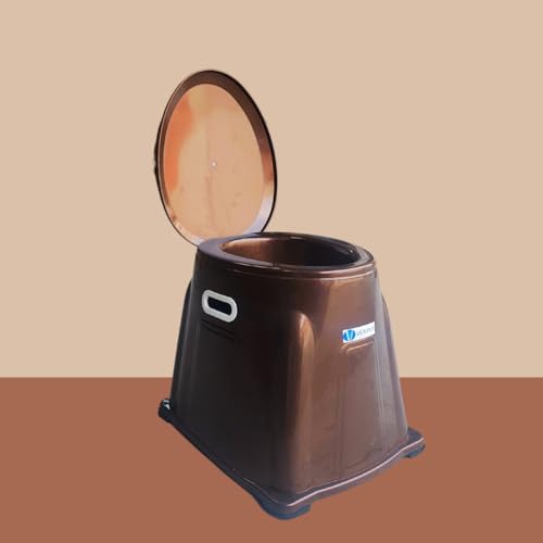 VEAYVA heavy duty Portable Indian Toilet to Western Convertor | Toilet stool | Toilet Commode for patients | Indian Commode Stool | Portable Toilet Seat Handicap People (mettalic brown colour)