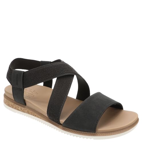 Skechers Women's Desert KISS Low Sandal, Black, 8 Wide