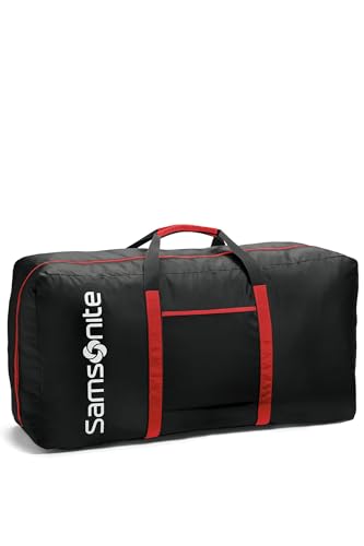 Image of Samsonite Tote A Ton Duffle Bag | 104 litres and 0.45 Kg| Ultra Lightweight Travel & Storage Bag for Men /Women | Black - 2 Years Global Warranty