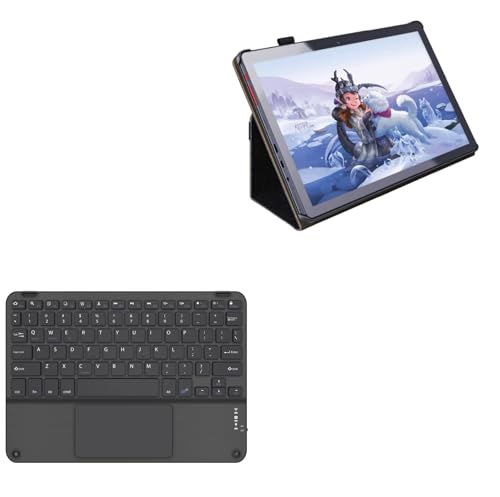 BoxWave Keyboard Compatible with Simbans PicassoTab X (10.1 in) - SlimKeys Bluetooth Keyboard with Trackpad, Portable Slim TouchPad - Jet Black