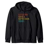 Photo Gallery legend since september 1987 vintage 1987 men women birthday felpa con cappuccio Photo Gallery legend since september 1987 vintage 1987 men women birthday felpa con cappuccio