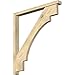 Ekena Millwork BKT0402X40X44MRC05RDF Merced Block Rough Sawn Bracket w/Offset Brace, Douglas Fir