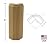 1" x 2 1/2" x 6" Oak Outside Corner Base Block, Trim Molding (1)