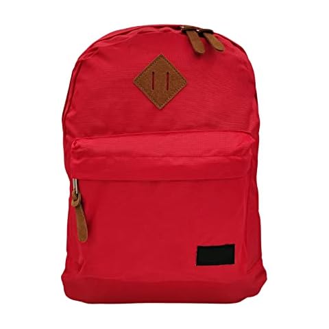 Mochila Escolar Unisex Casual con Cierre de Cremallera Doble y Bolsillo Frontal Cover