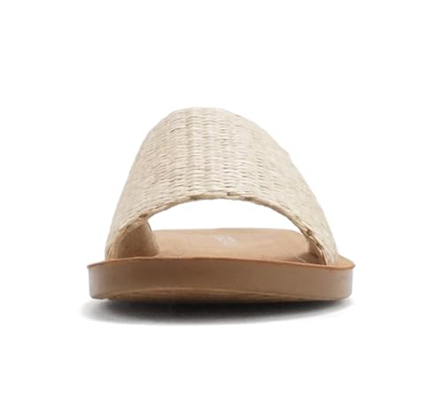 Image of Soda Shoes Efron-S Women Flip Flops Basic Plain Slippers Slip On Sandals Slides Casual Peep Toe Beach