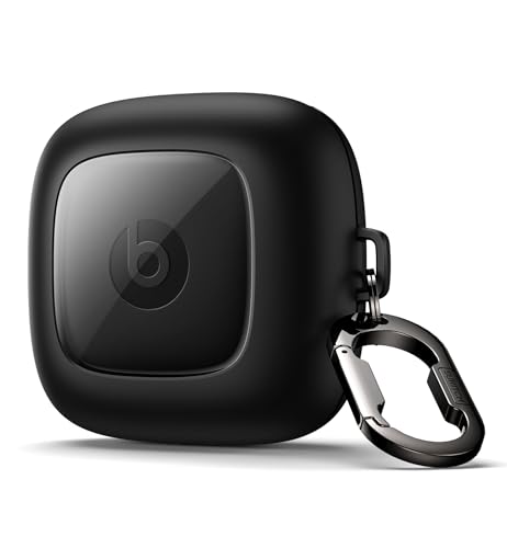 SURITCH for Powerbeats Pro Case Cover, Shockproof Magnetic Cases for Beats Powerbeats Pro Wireless Earbuds, Protective Cover with Magnetic Lid Lock & Carabiner, Full-Body Drop Protection, Black