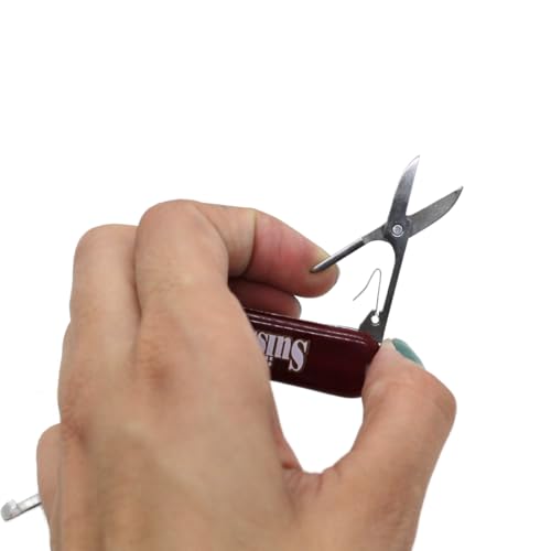 Mini Canivete Suíço Portátil, Várias Ferramentas, Metal, Vermelho