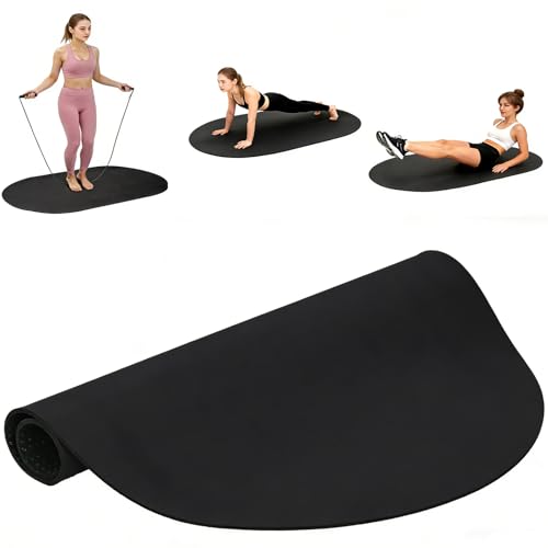 Tapis en corde à sauter amortisseur de choc grand format 140x90 cm noir pour entraînement yoga