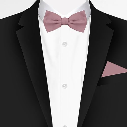 Image of Jacob Alexander Men's Pretied Banded Adjustable Solid Color Bowtie