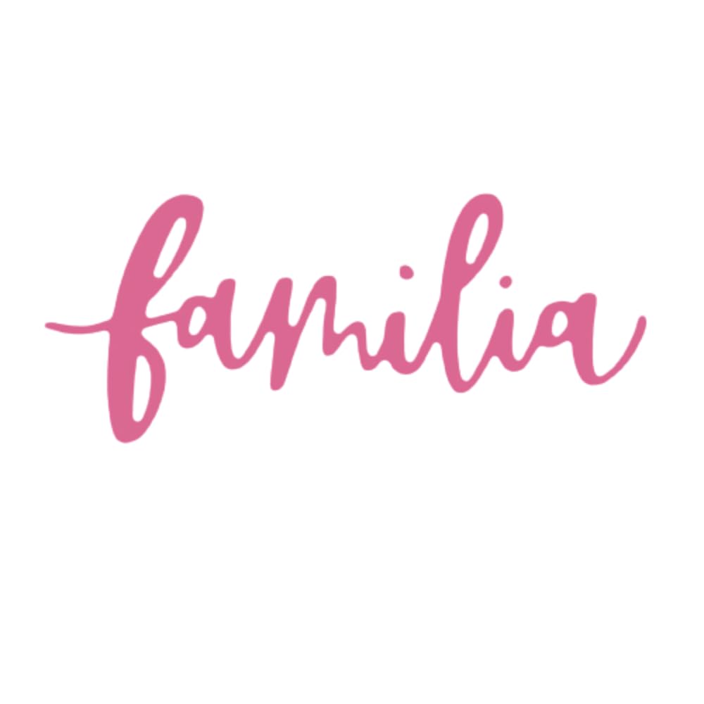 Craftelier - Troquel en Español con Mensaje de "Familia" | Palabra Clásica Ideal para Proyectos de Tarjetería, Scrapbooking y otras Manualidades | Tamaño Aprox. 7 x 2,90 cm - Color Turquesa