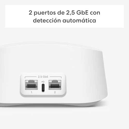 Miniatura 4 de Router wifi de malla eero 7 de Amazon (último modelo): doble banda con Wi-Fi 7, compatible con velocidades de red de hasta 2,5 Gb/s y cobertura en hasta 190 m² (1 unidad)