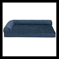 Furhaven Hundebett Oval Größe L – Frottee & Wildleder, Weiches Innenteil, Waschbar, Für Mittelgroße Hunde