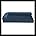 L Chaise - Plush & Almond Print (Blue Almonds)