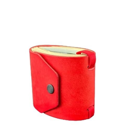 The Cash Wrap Wallet,Fast Cash Access Money Holder for Cash,Leather Money Wallet Organizer, Handy Purse Bands with Magnetic Clasp (red)