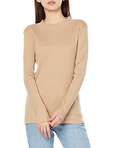 [ラコステ] Tシャツ [公式] モックネックロングスリーブTシャツ レディース TF299EL ベージュ 036（日本サイズM相当）