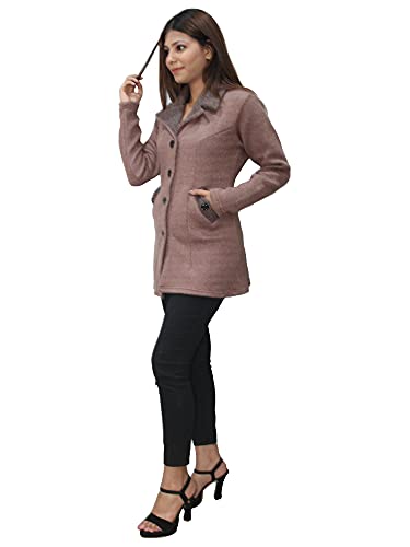 Image of Matelco Womens Woollen Collared Coat Cardigan