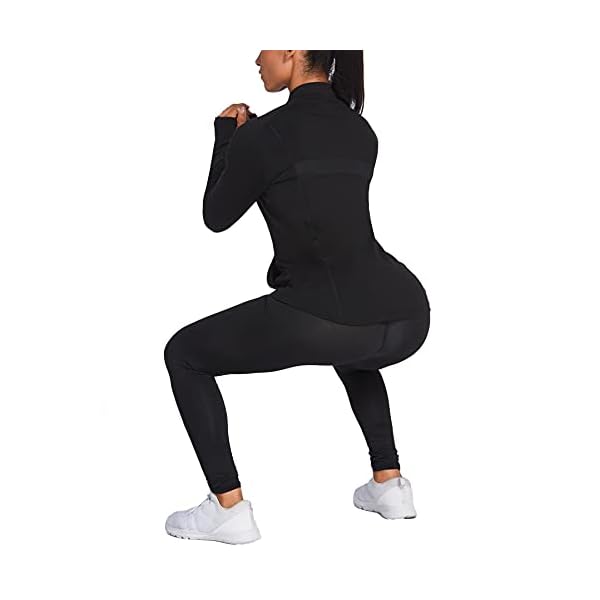 Pinspark-Womens-Track-Jacket-Breathable-Running-Jacket-Zip-Up-Sportswear-Slim-Fit-Workout-Tops Pinspark Women Workout Jackets Running Yoga Active Jacket Zipper Track Tops Long Sleeve Sportswear Black L